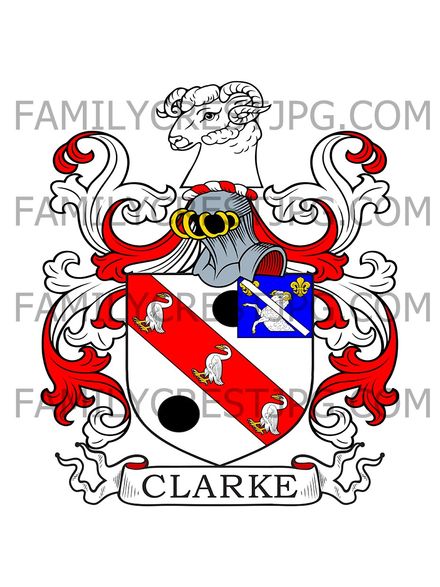 Clarke Family Crest - Oxford, England