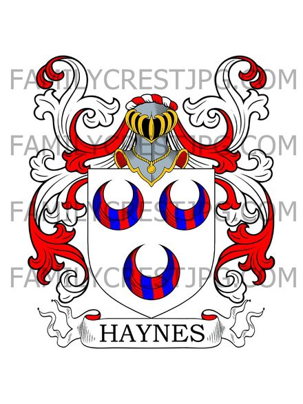 Haynes Family Crest - Hackney, co. Middlesex, England