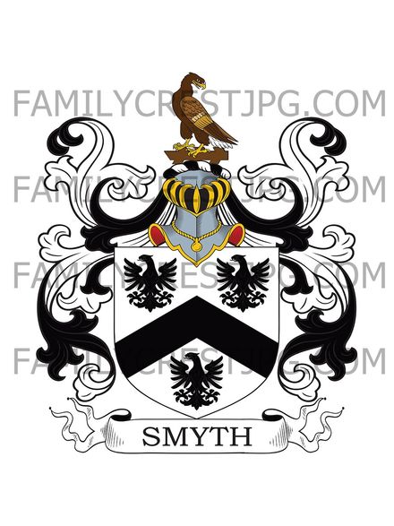 Smyth Family Crest - Charlton, co. Devon, England