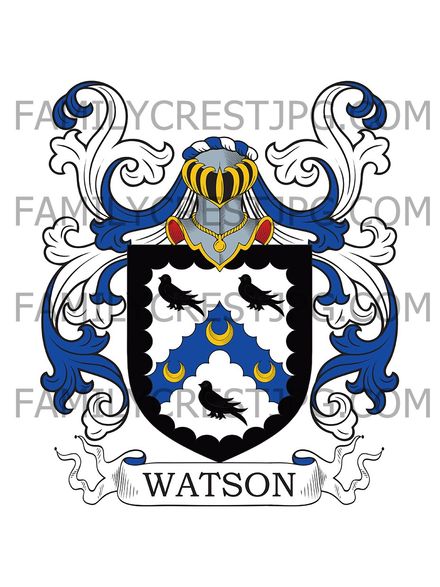 Watson Family Crest - Lancashire, England