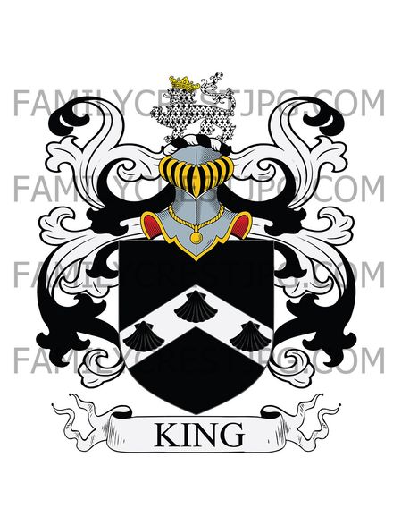 King Family Crest - Leicester, England