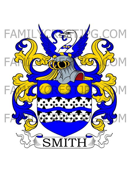 Smith Family Crest - Bradbury, co. Cheshire, England