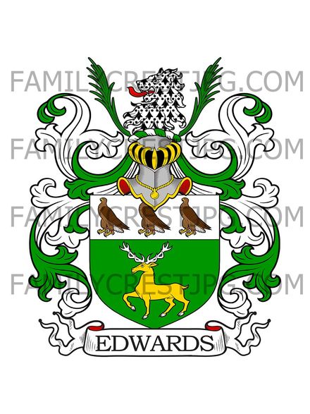 Edwards Family Crest - Old Court, co. Wicklow, Ireland