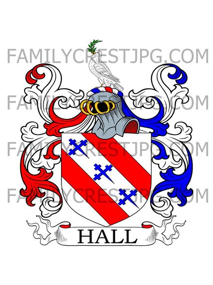 Hall Family Crest - England
