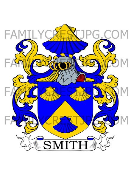 Smith Family Crest - Denby, co. Derby, England