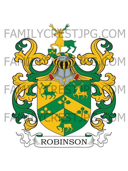 Robinson Family Crest -Tottenham &amp; London, England