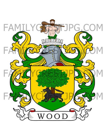 Wood Family Crest - Lancashire, England