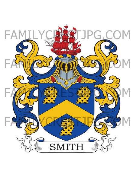 Smith Family Crest - Derbyshire, England
