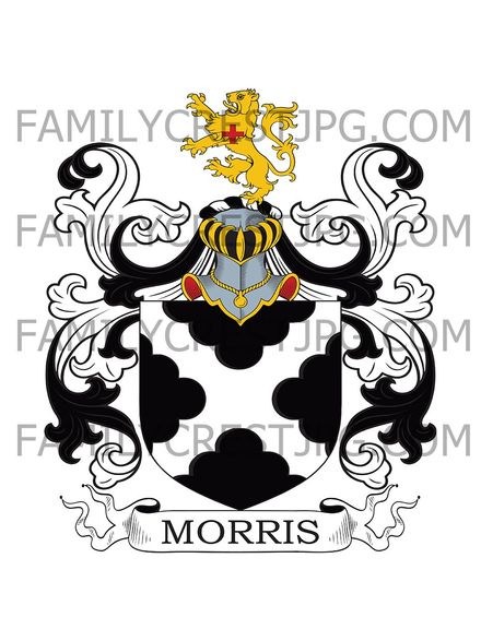 Morris Family Crest - Broadfield House, co. Wiltshire, England
