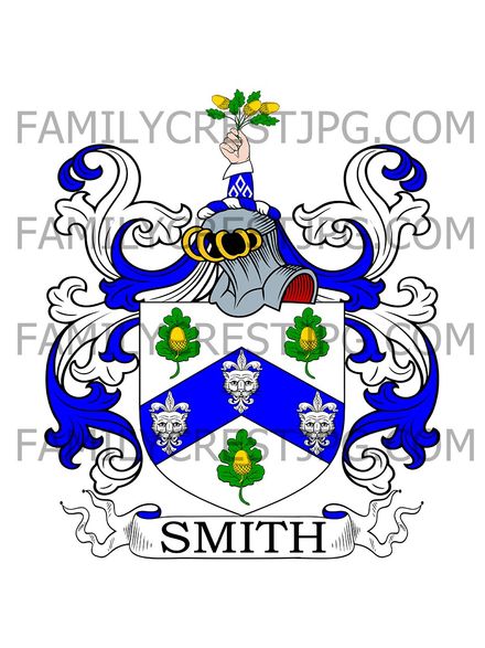 Smith Family Crest - Oxey, co. Hertford, England