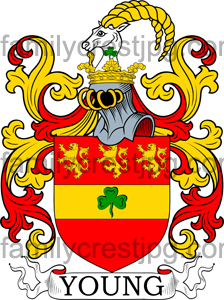Young Family Crest, Young Coat of Arms
