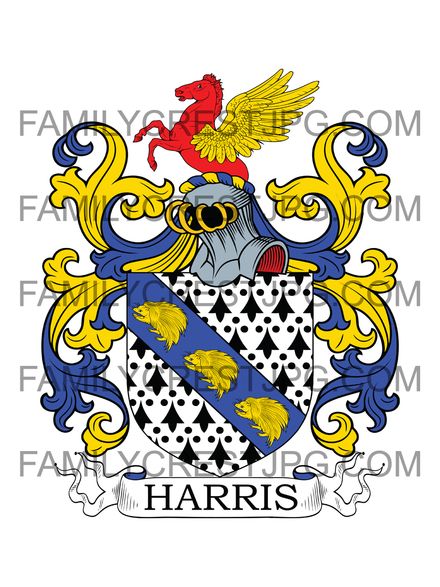 Harris Family Crest - Reading, co. Berkshire, England