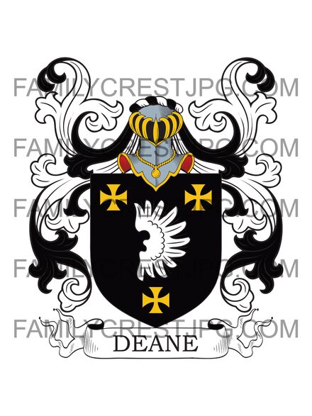 Deane Family Crest - Deyne