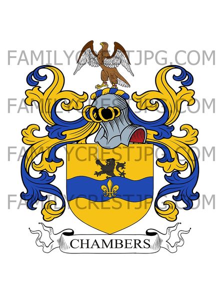 Chambers Family Crest - Glenormiston, co. Peebles,  Scotland