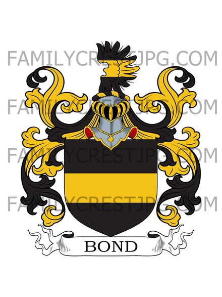 Bond Family Crest - Grange and Lutton, co. Dorset, England