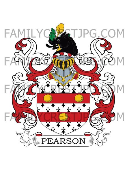 Pearson Family Crest -  Tankerton, co. Kent, England