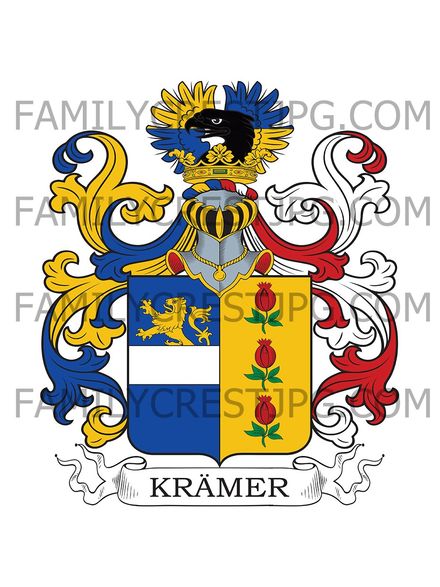 Kramer Family Crest - Sweden 1694
