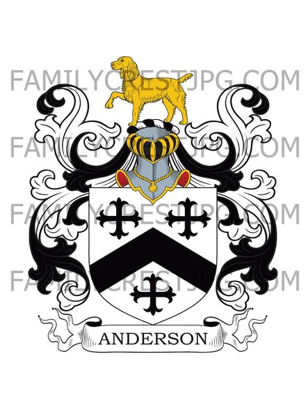 Anderson Family Crest - Eyworth, co. Bedford, England