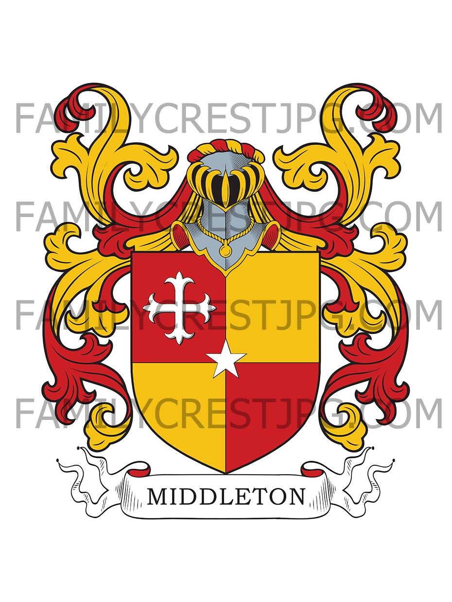Middleton Family Crest - Seaton, co. Durham, England