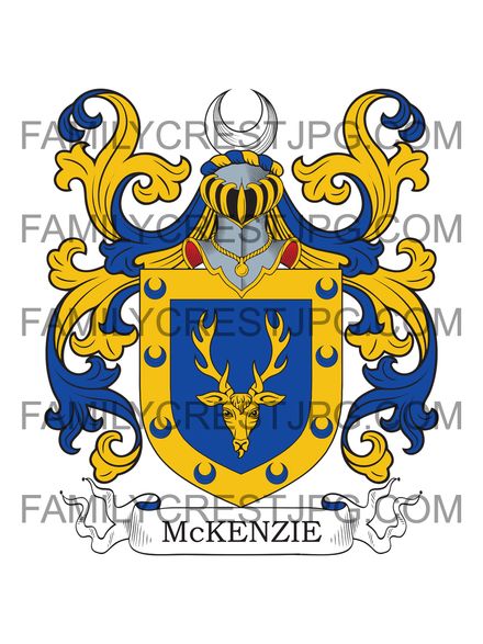 McKenzie Family Crest - Findon, co. Ross, Scotland