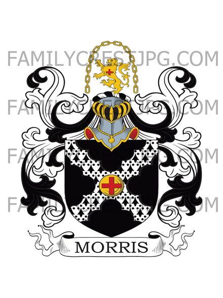 Morris Family Crest - Clasemount, co. Glamorgan, Ireland
