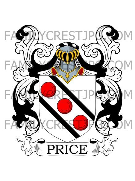 Price Family Crest - Cheshire, England