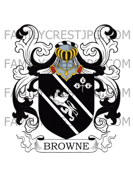 Browne Family Crest - Derby, England