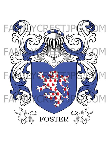 Foster Family Crest - Syleham, co. Suffolk and Essex