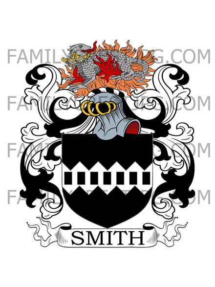 Smyth Family Crest - Theydon Mount, co. Essex, England