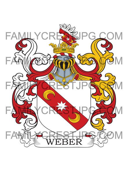 Weber Family Crest - Saxony 1718