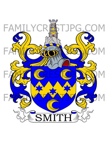 Smith Family Crest - Tan-y-Graig, co. Caernarfon, Wales