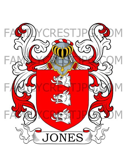 Jones Family Crest - Kildare, Ireland