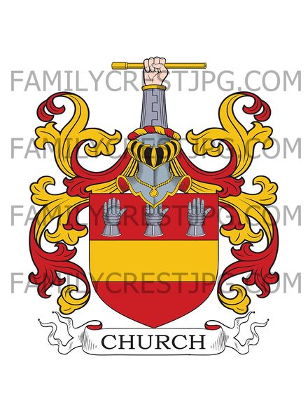Church Family Crest - Erle’s Colne, co. Essex, Essex