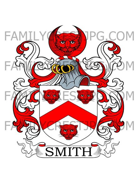 Smith Family Crest - Water Newton, co. Huntingdon, England