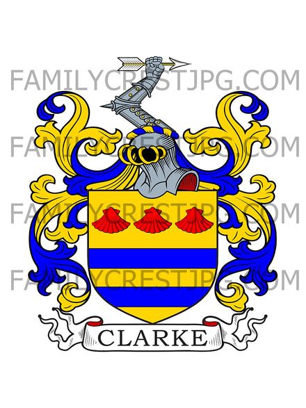 Clarke Family Crest - Somerset &amp; London, England