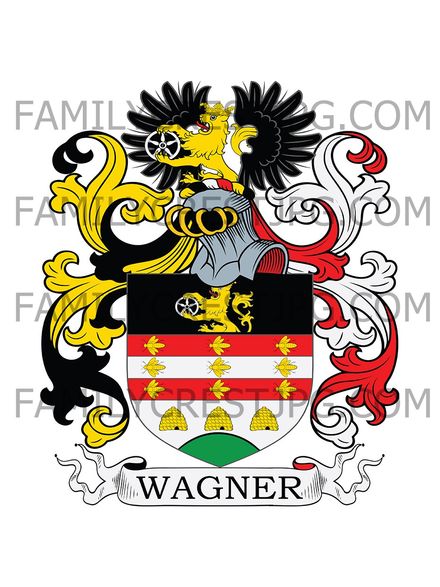 Wagner Family Crest - von Frommenhausen, Wurttemberg