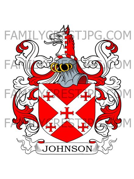 Johnson Family Crest - Yaxham &amp; Welborne, co. Norfolk, England