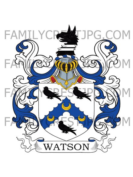 Watson Family Crest - Conington, co. Cambridge, England