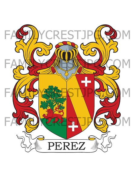 Perez Family Crest - de Siles, Murcia, Spain