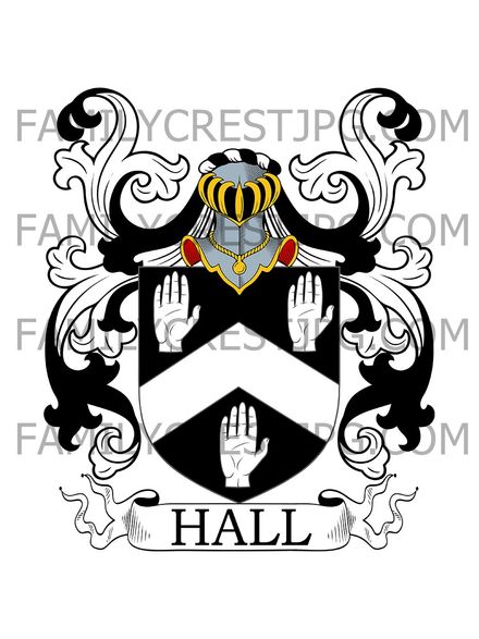 Hall Family Crest - Yorkshire, England