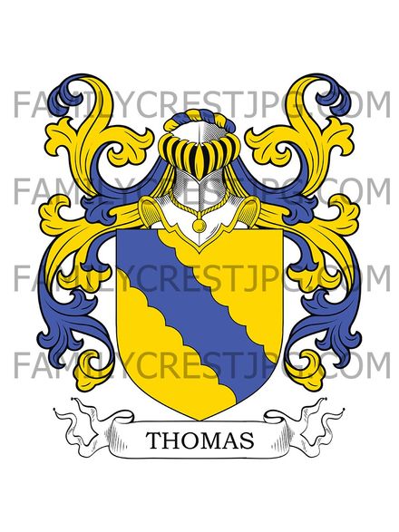 Thomas Family Crest - de La Caunelaye, France