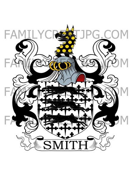 Smith Family Crest - Shirford, co. Warwickshire, England
