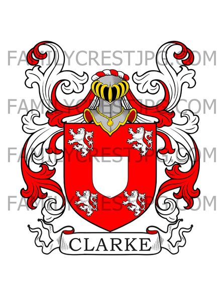 Clarke Family Crest - Suffolk, England