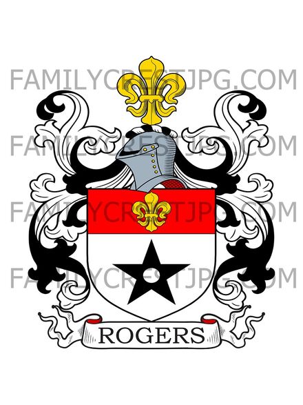 Rogers Family Crest - Dowdeswell, co. Gloucester, England