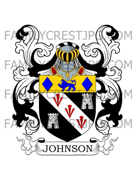 Johnson Family Crest - Northumberland, England