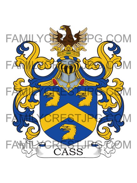 Cass Family Crest -  Leicester, England