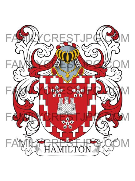 Hamilton Family Crest - Westburn, Scotland