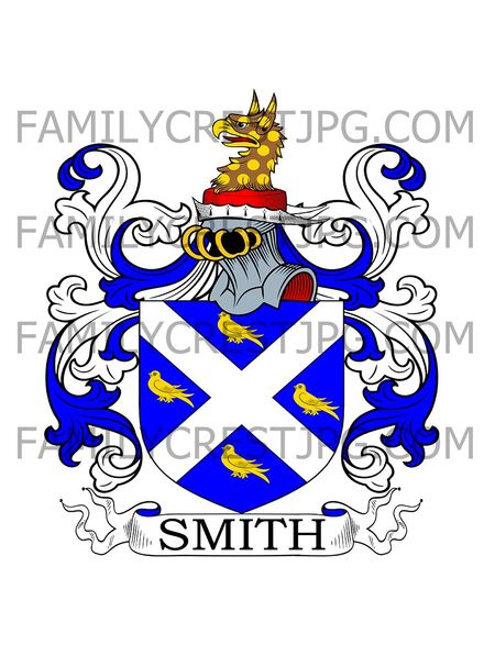Smith Family Crest - Tregoneck, co. Cornwall, England
