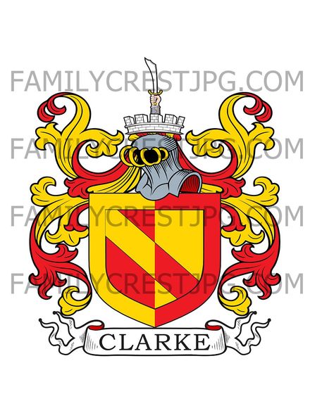 Clarke Family Crest - Northampton, England