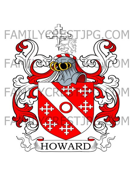 Howard Family Crest - Lancashire, England